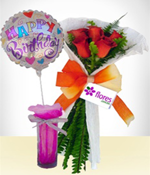 Flores a Bolivia Happy Birthday!