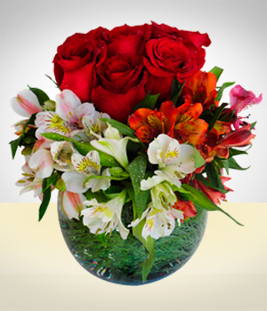 Arreglos Florales - Pecera Amor Perfecto