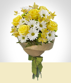 Flores a  Bouquet Amarillo